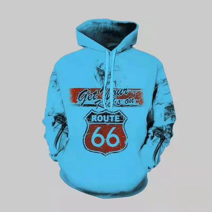 Herren Pullover Kapuze Route 66 Motiv Trendig Berlin