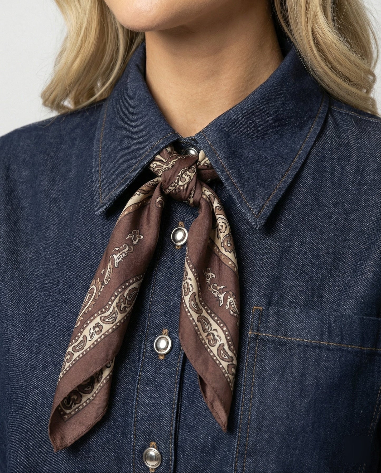 Retro Minirock Hemdkleid Denim mit Rüschen