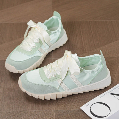 Damen Sneaker Modisch Satin Details Schuhe