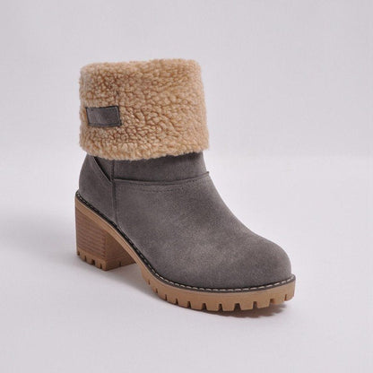 Damen Stiefel Weiches Kunstfell Robust Winterstiefel