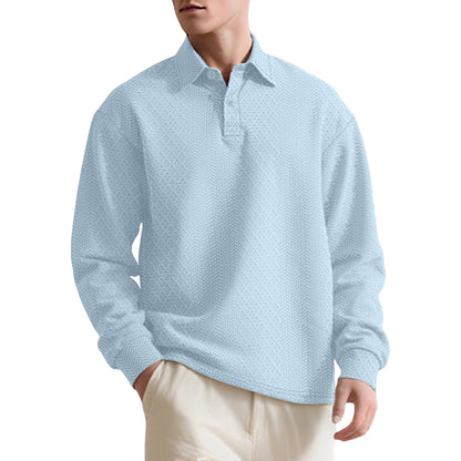 Herren Langarmhemd Modern Strukturiert Elegantes Design