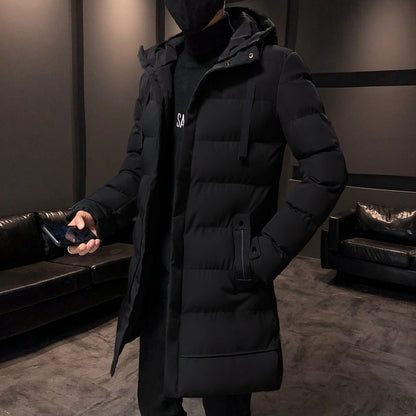 Herren Winterparka Isoliert Pufferjacke Kapuze Warm