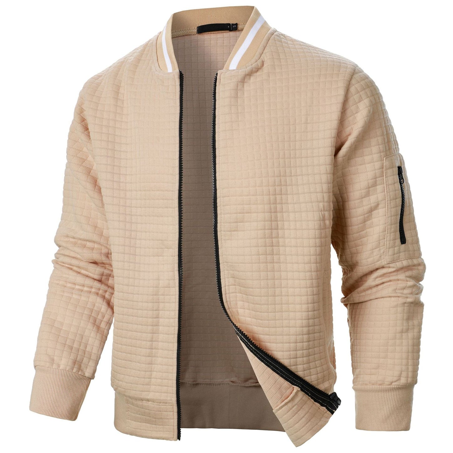 Herren Steppjacke Sportlich Funktionell mit Strukturdesign