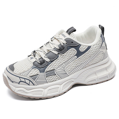 Damen Sneaker Chunky Sportschuhe atmungsaktiv Komfortsohle