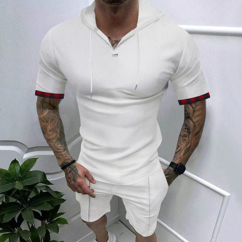 Moderne Sportbekleidung Herren Kurze Hose Kapuzenjacke