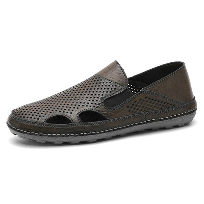 Damen Leder Slipper Bequem Luftig Sommer