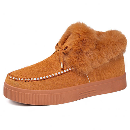 Damen Sneaker Bequem Kuschelig Elegant