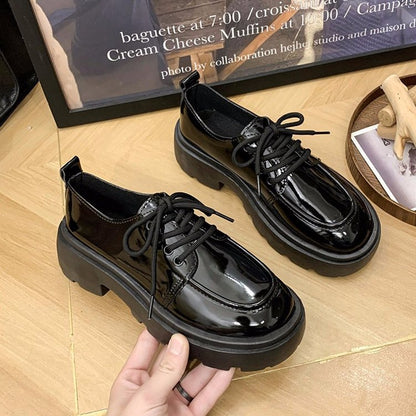 Damen Plateau Schnürschuhe Hoch Damenschuhe Elegant