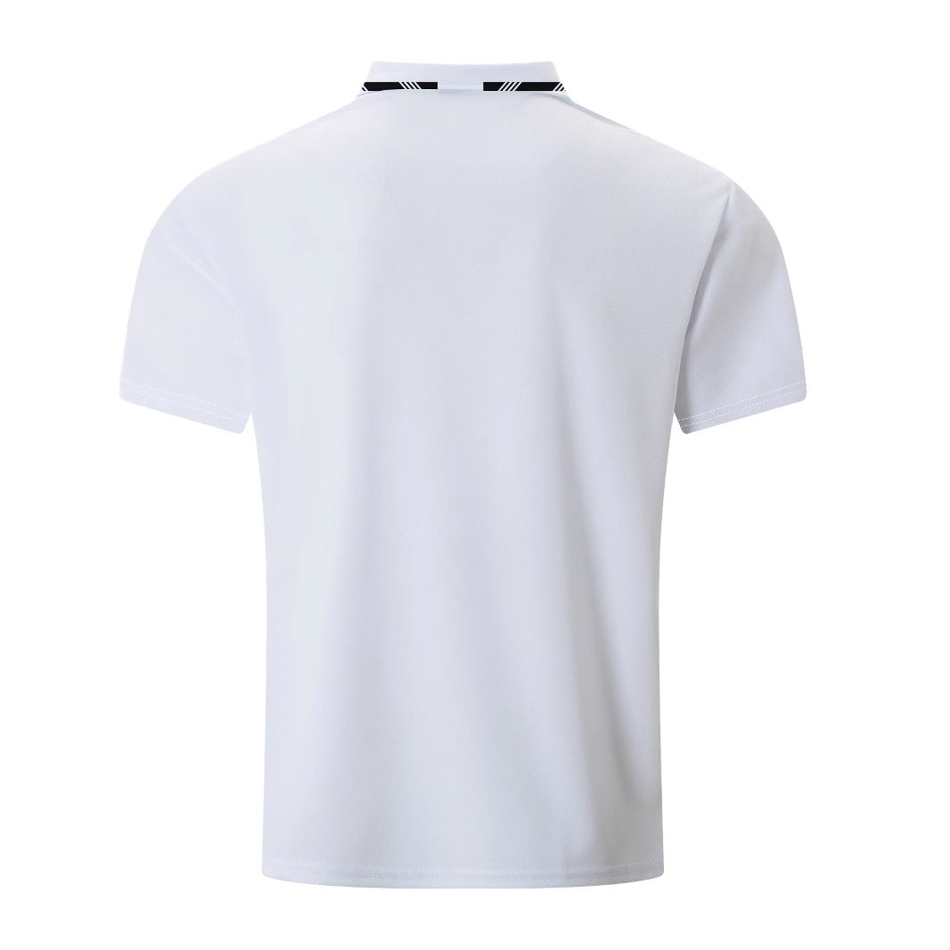Herren Poloshirt Kurzarm Kontraststreifen Modern