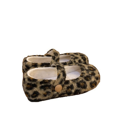 Damen Hausschuhe Wollfilz Warm mit Riemen Schuhe Winter