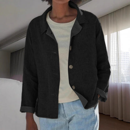 Damen Überwurfjacke Leicht Webmuster Modern