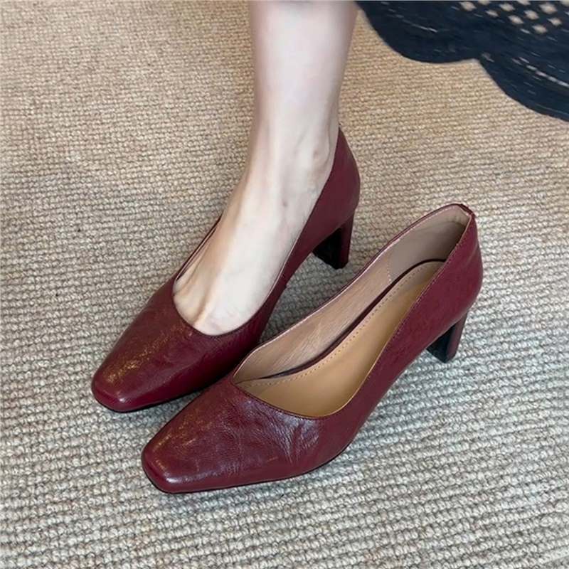 Damen Pumps Komfort Blockabsatz Elegante Schuhe