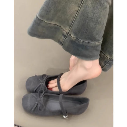 Damen Ballerinas Elegant Riemen Komfort Fußbett