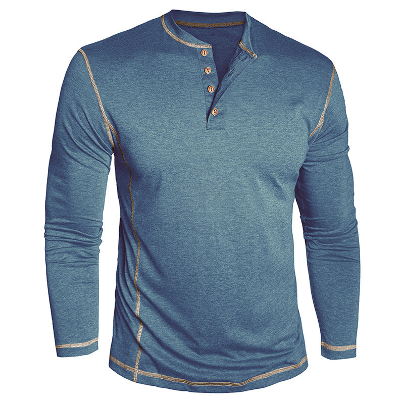 Elegantes Herren Langarmshirt mit Knöpfen Modern