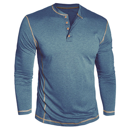 Elegantes Herren Langarmshirt mit Knöpfen Modern