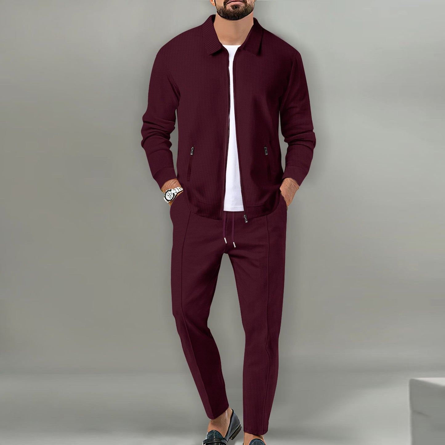 Herren Sportsuit mit eleganter Oberjacke Modern