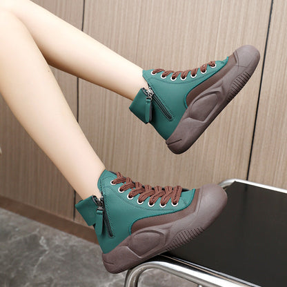 Damen Sneaker Hochformatig mit Reißverschluss Robust
