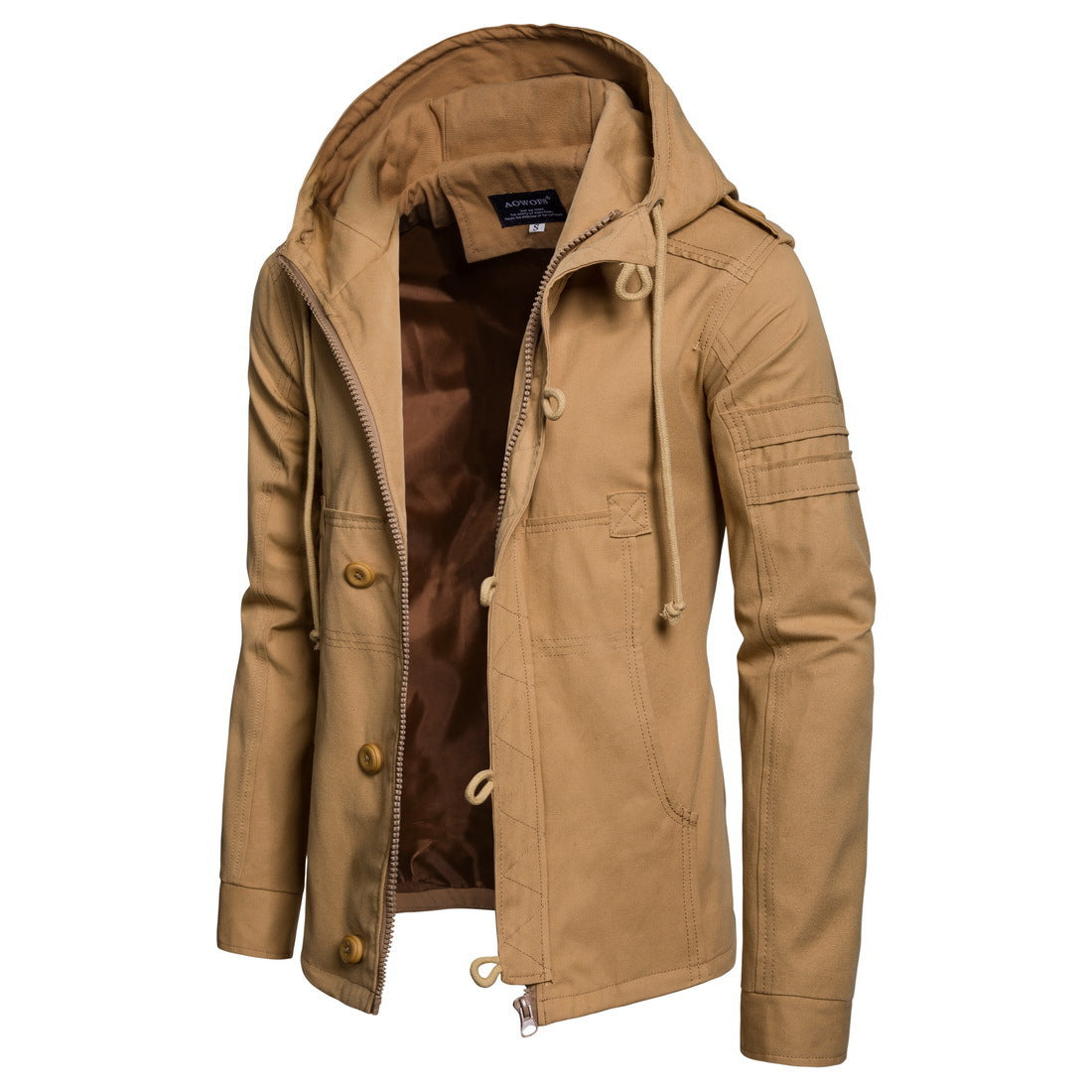 Herren Outdoor-Jacke Warm Wasserfest Mit Taschen