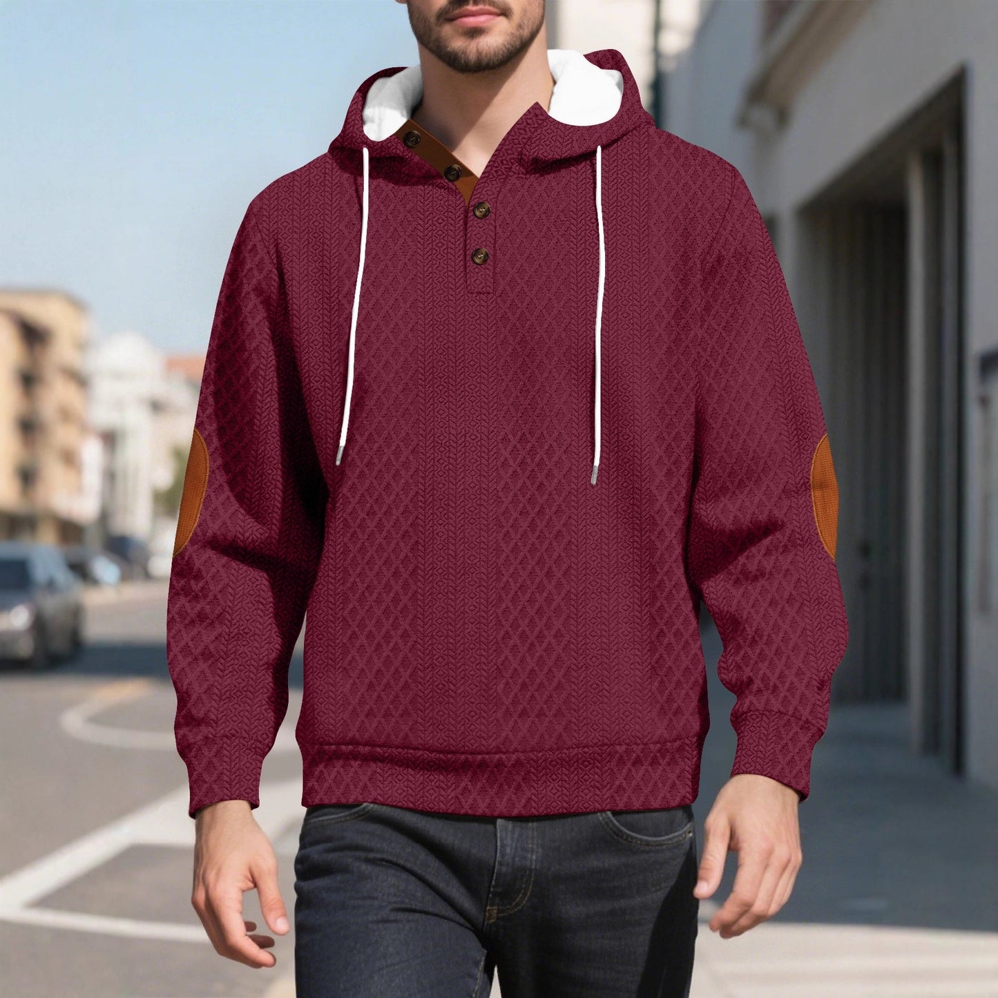 Herren Kapuzenpullover Lässig Modern Strickoptik Berlin