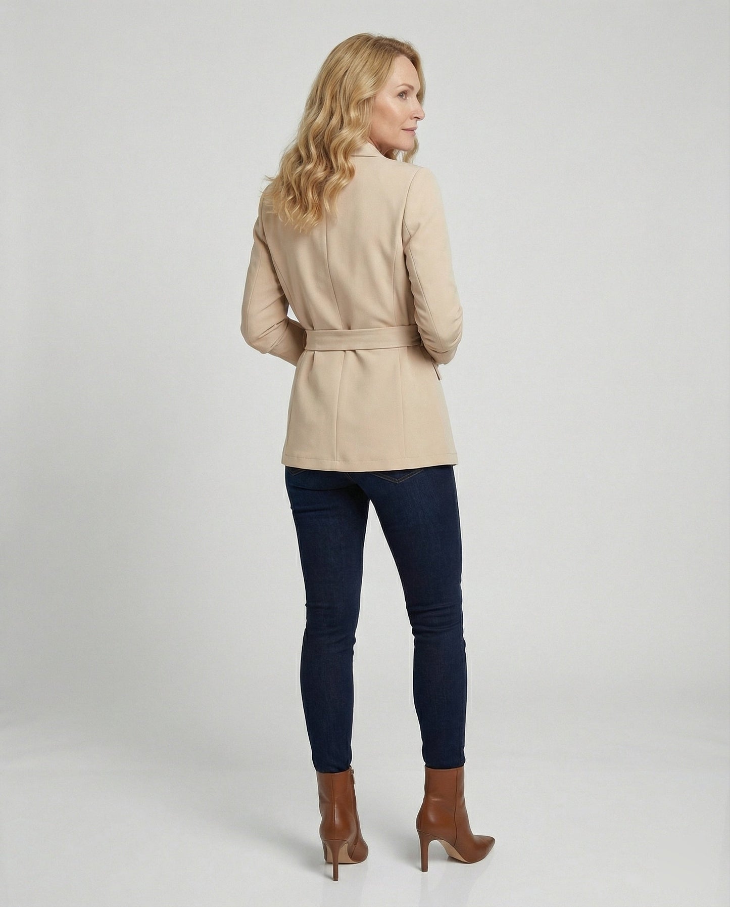 Damen Blazer Elegant Tailliert Slim Fit