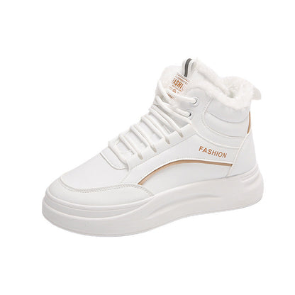Damen Sneaker High-Top Warm Gefüttert Rutschfest