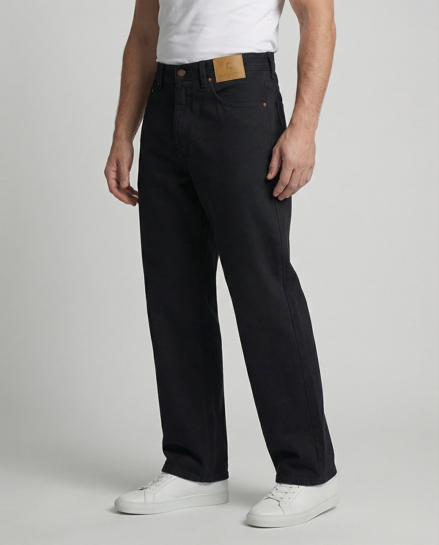 Unisex Jeans Locker Geschnitten Schwarz Retro Stil - BerlinGlamour