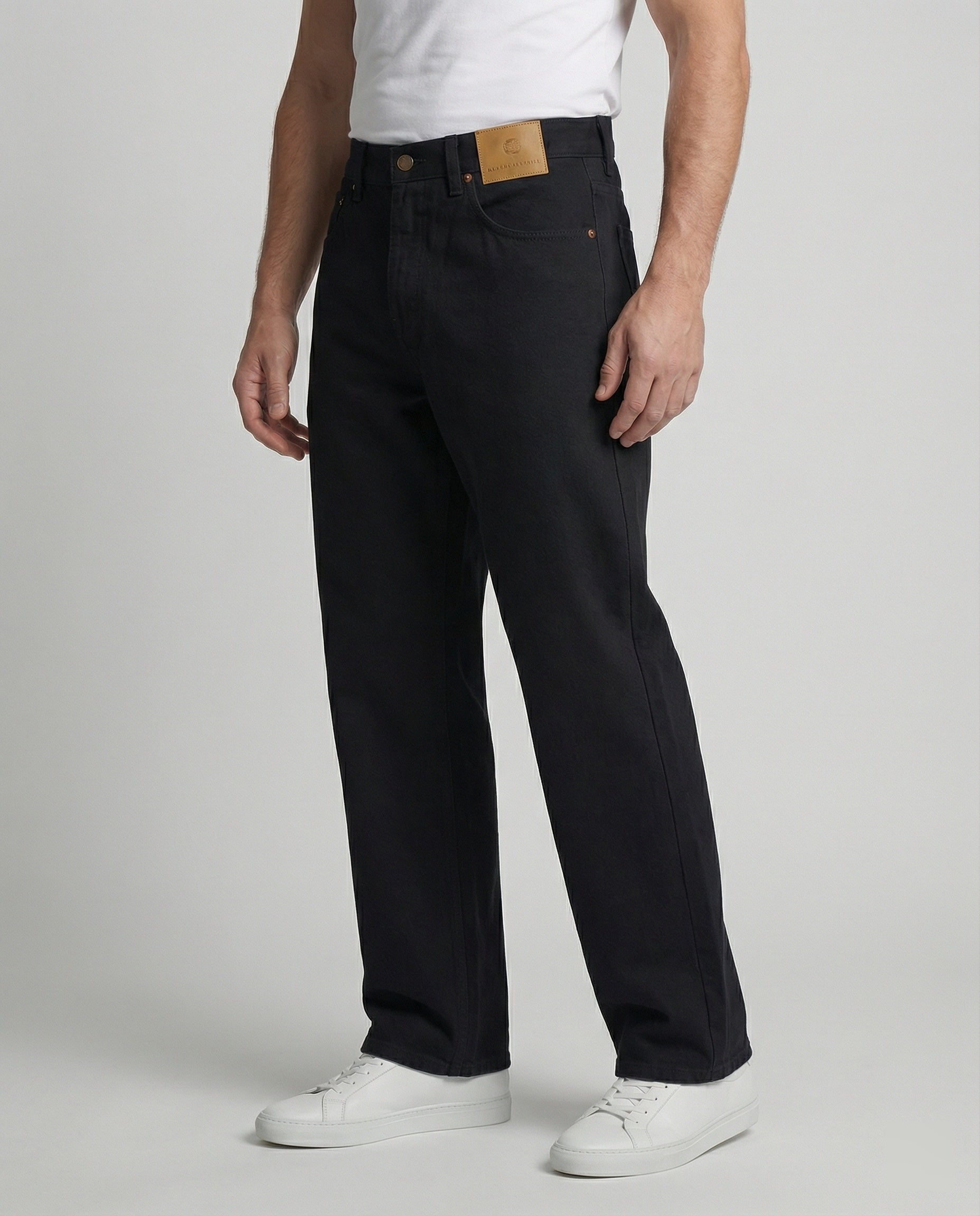 Unisex Jeans Locker Geschnitten Schwarz Retro Stil - BerlinGlamour