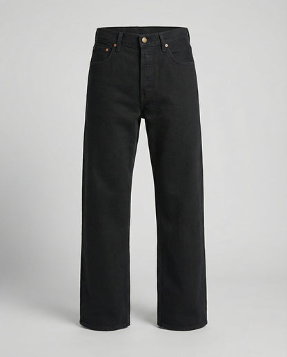 Unisex Jeans Locker Geschnitten Schwarz Retro Stil