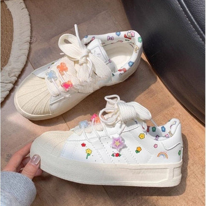 Damen Sneaker Atmungsaktiv Mit Dekor Trendy