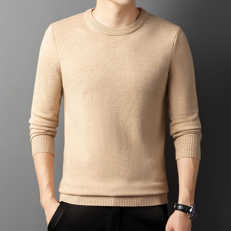 Herren Pullover Rundhals Feinbaumwolle Eleganter Style