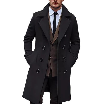 Herren Wollmantel Doppelgrund Warm Winter