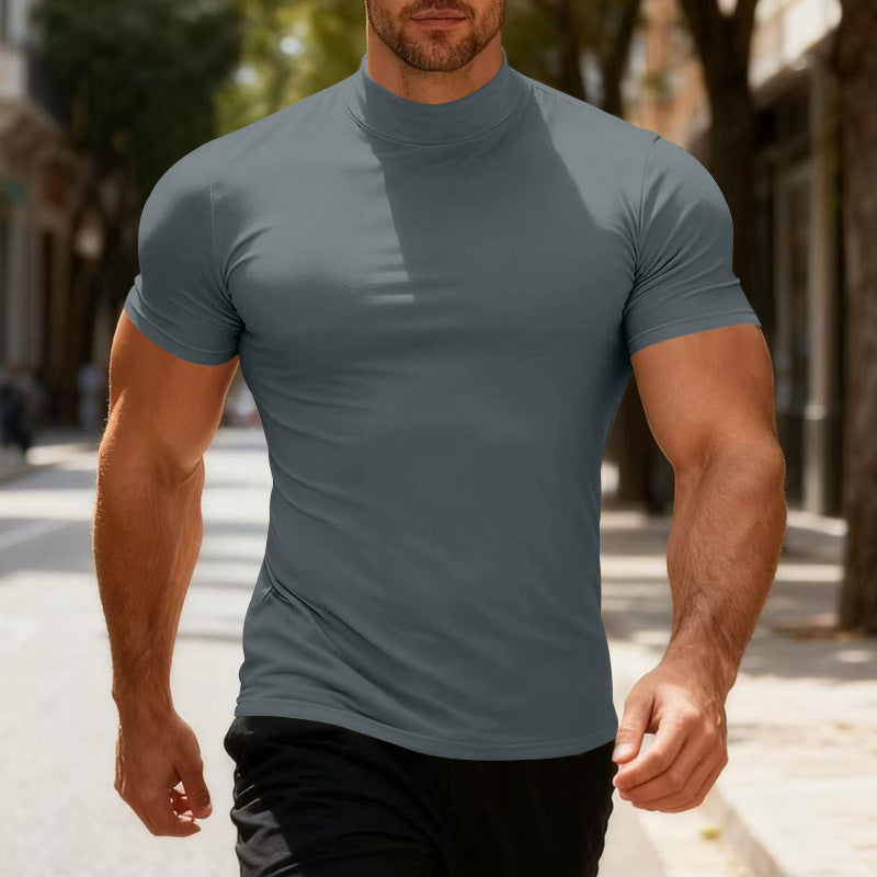 Herren Sportshirt Kurzarm mit V-Ausschnitt Modern
