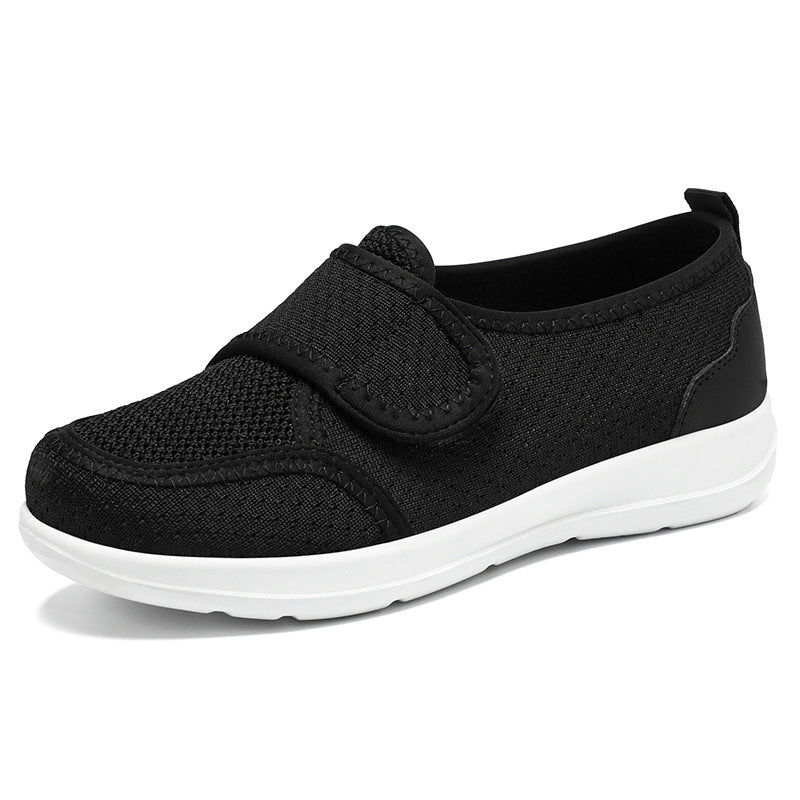 Damen Gesundheitsschuhe Bequem Slip-On mit Klettverschluss
