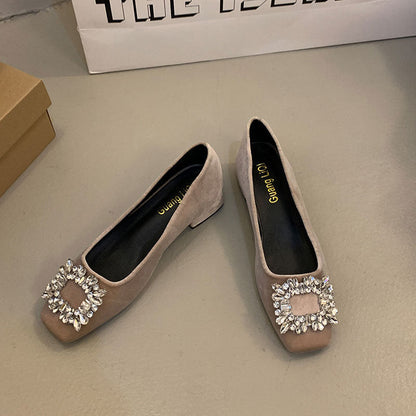 Damen Ballerinas Glitzernd mit Kristallen Elegant