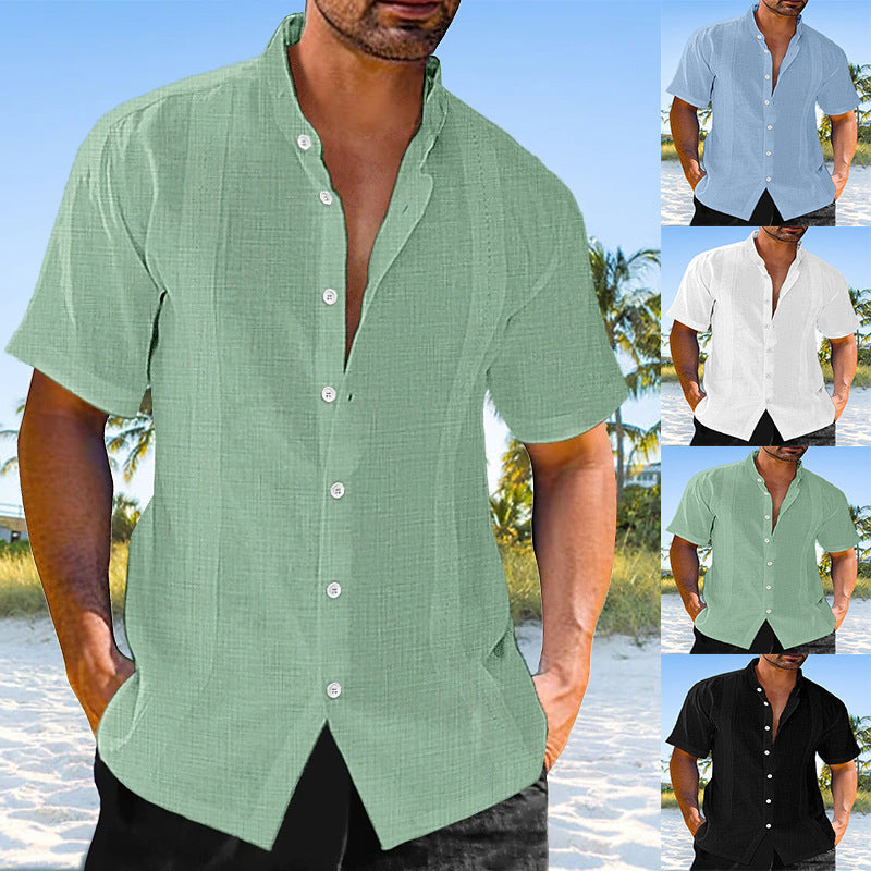 Herren Kurzarmhemd Elegant Modern mit Textur - BerlinGlamour