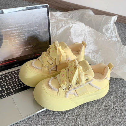Damen Sneaker Bequem Schnürsystem Moderne Schuhe