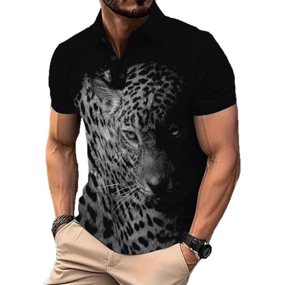 Herren Poloshirt Tiermotiv Berlin Glamour Style