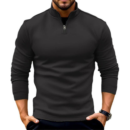 Herren Pullover Sportlich Kurz Reißverschluss Funktionell