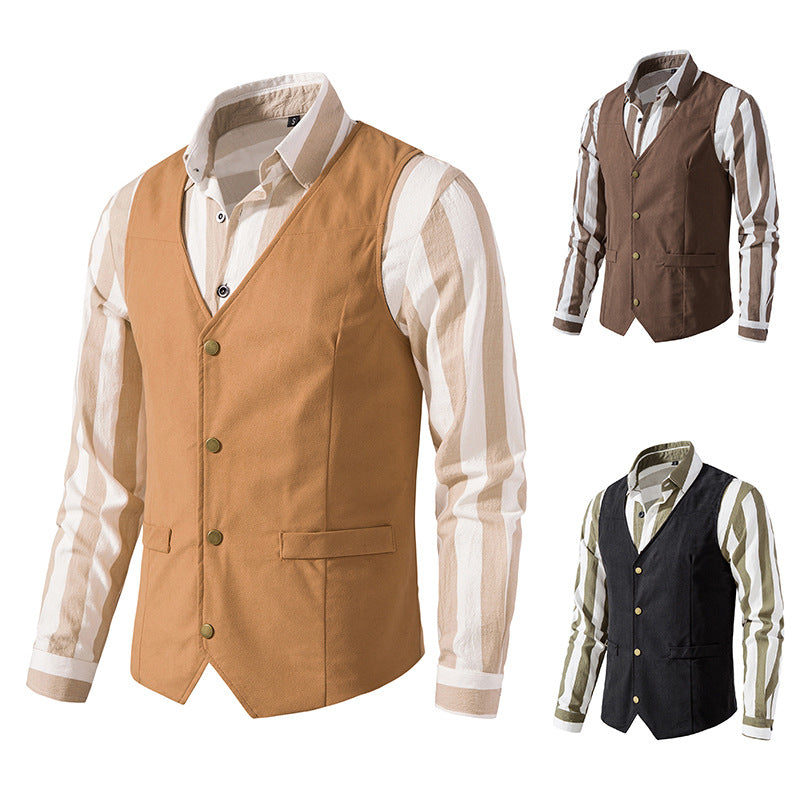 Herren Weste Modern Elegant Strukturiert Schwarze
