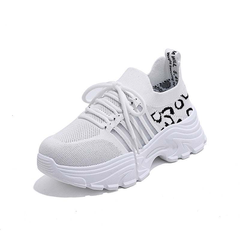 Damen Sneaker Sportlich Leopardenmuster Komfortabel