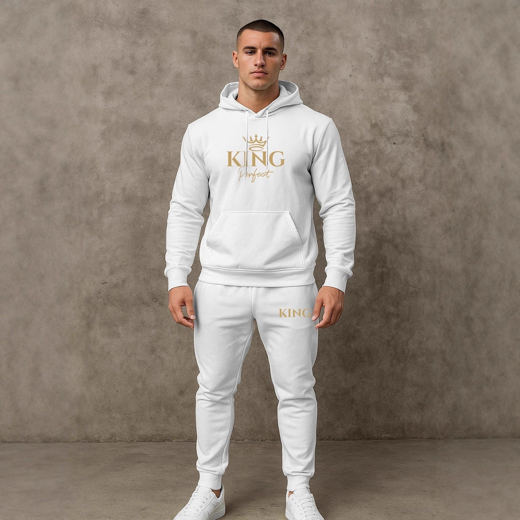 Herren Sportswear Set Kapuzenpullover Jogginghose Grau