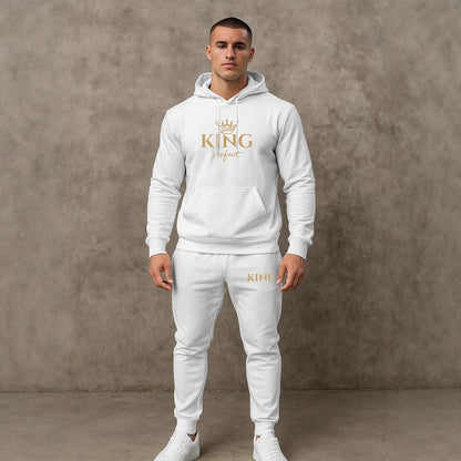 Herren Sportswear Set Kapuzenpullover Jogginghose Grau