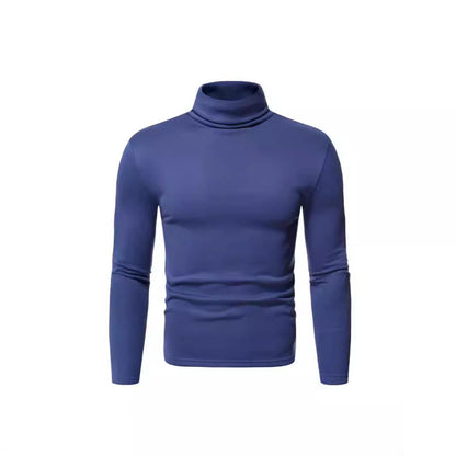Herren Rollkragenpullover Weich Baumwolle Slim Fit Modern
