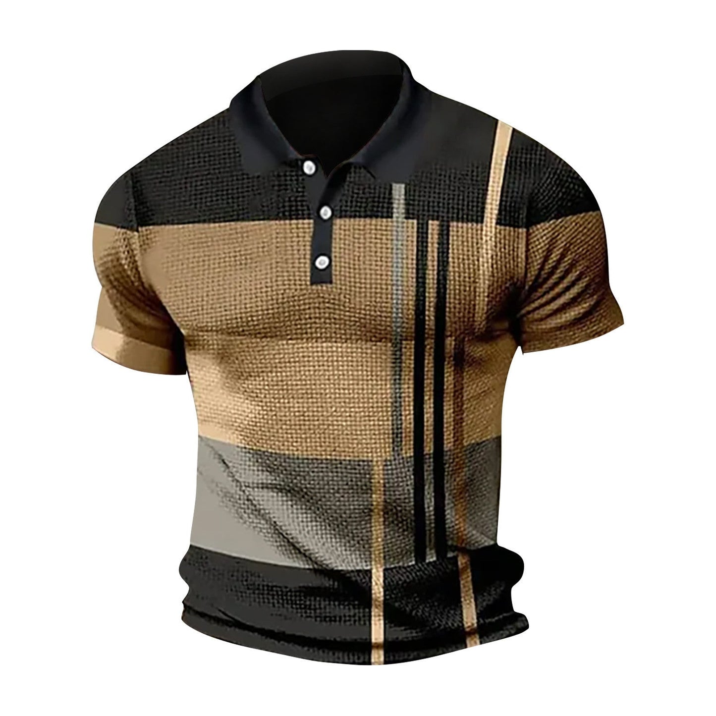 Herren Poloshirt Kurzarm Modern Grafikdesign