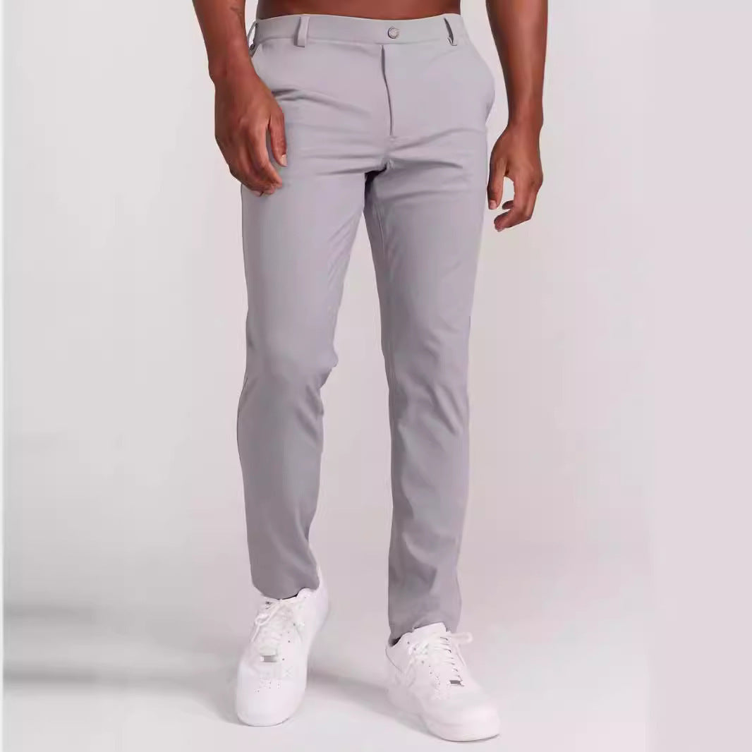 Herren Slim Fit Chino Hose Elastisch Elegant