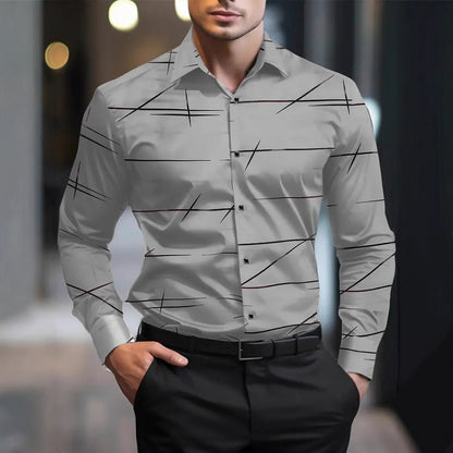 Herren Hemd Slim Fit mit Streifenmuster Modern