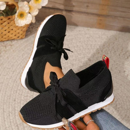 Damen Sneaker Atmungsaktiv Strick Oberfläche Elegant