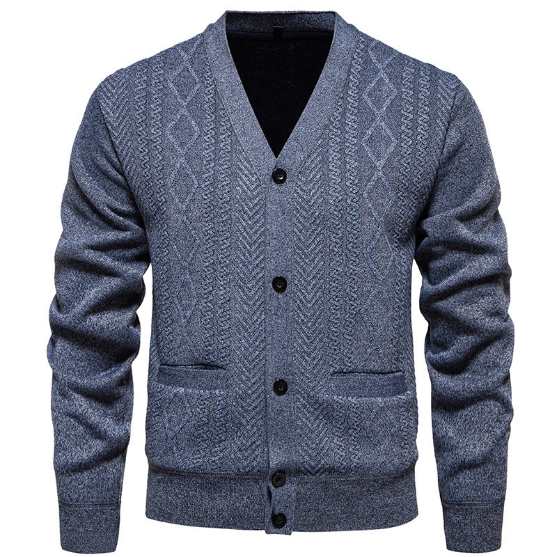 Herren Strickjacke Karomuster Modern Chic - BerlinGlamour