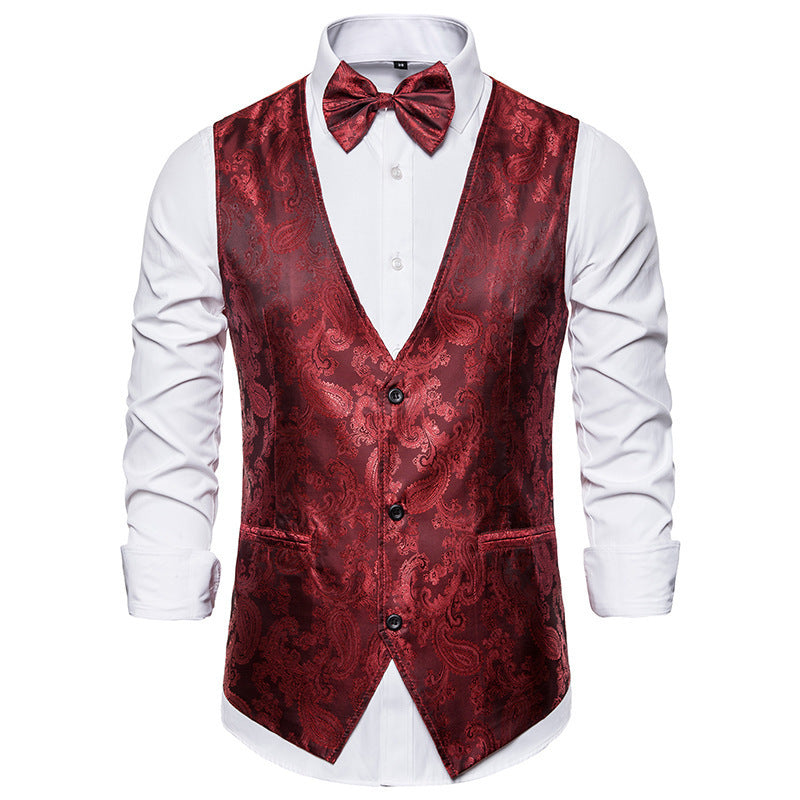 Herren Anzugweste Elegant Paisley Muster Modern