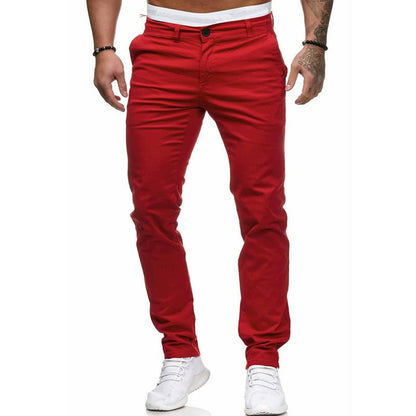 Herren Chino-Hosen Slim Fit Maßgeschneidert Elegant